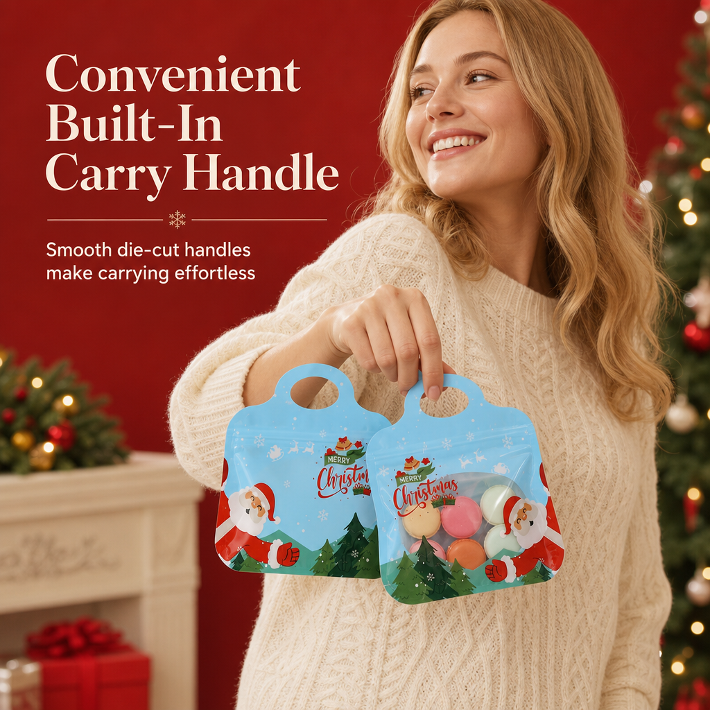 Christmas Self Sealing Gift Bags 