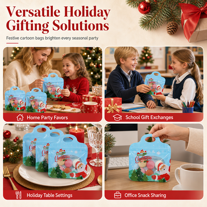 Christmas Self Sealing Gift Bags 