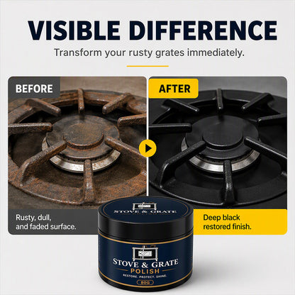 🥳2026 HOT SALE🥳💞50K+ SOLD! 🔥🖤 Cast Iron Stove Polish – restores rich black gloss, protects against rust & heat. Includes sponge – makes old stoves look new again! 🏠✨