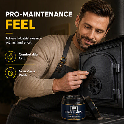 🥳2026 HOT SALE🥳💞50K+ SOLD! 🔥🖤 Cast Iron Stove Polish – restores rich black gloss, protects against rust & heat. Includes sponge – makes old stoves look new again! 🏠✨