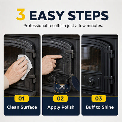 🥳2026 HOT SALE🥳💞50K+ SOLD! 🔥🖤 Cast Iron Stove Polish – restores rich black gloss, protects against rust & heat. Includes sponge – makes old stoves look new again! 🏠✨
