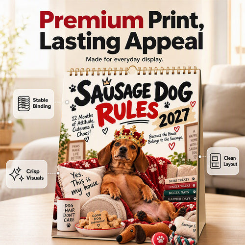 🥳2026 HOT SALE🥳💞50K+ SOLD! 🌸 50% OFF NOW! 🌸2027 Playful Dachshund Calendar