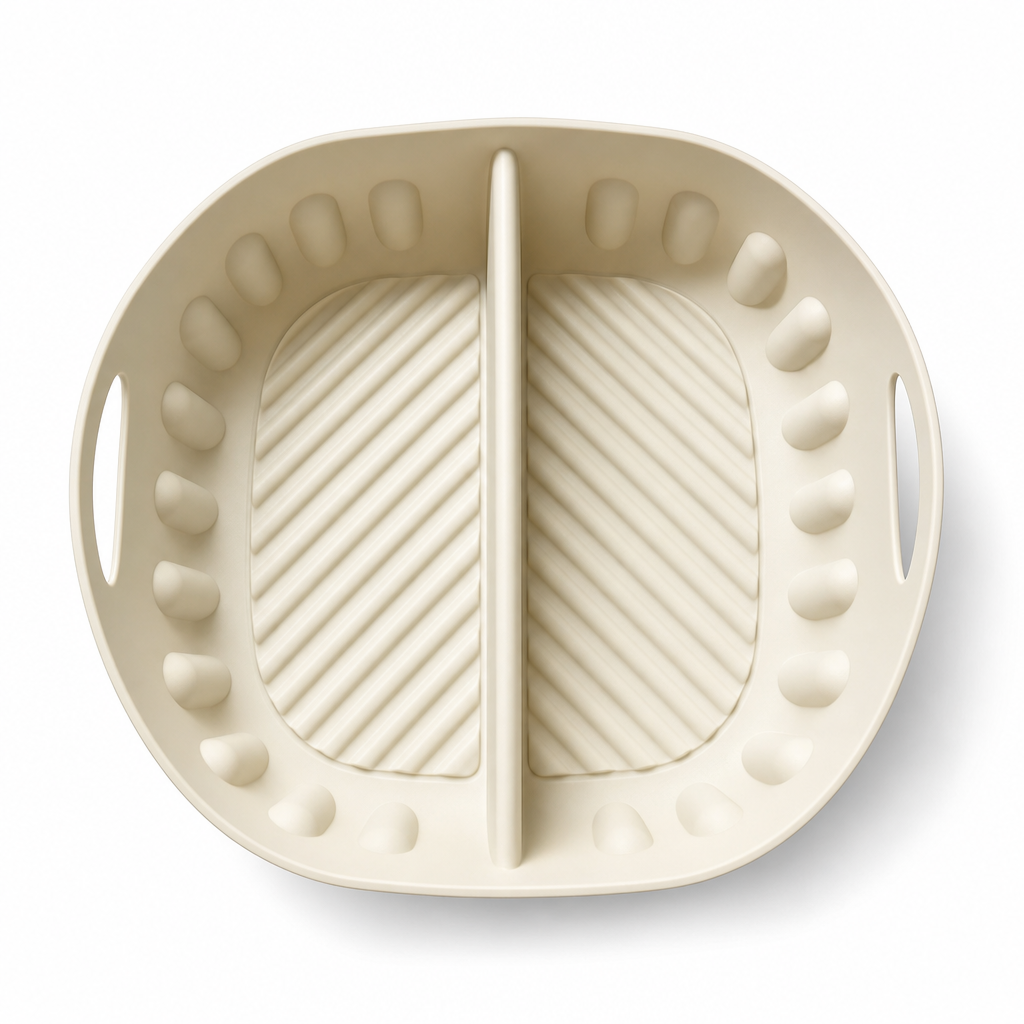 ✨Cook Two Meals At Once! Large Split Silicone Air Fryer Baking Mat