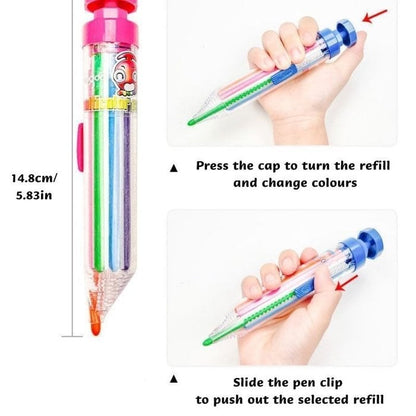 8-in-1 Multicolor Crayons