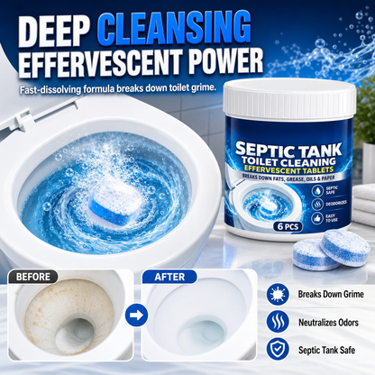 🚽✨ Effervescent Toilet Cleaning Tablets – Drop, Fizz & Refresh