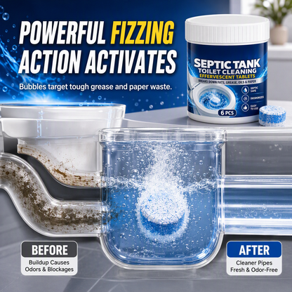 🚽✨ Effervescent Toilet Cleaning Tablets – Drop, Fizz & Refresh