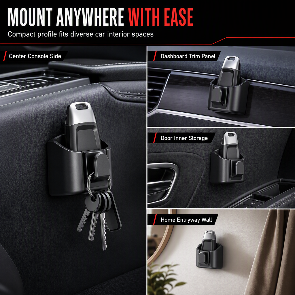 🥳 Best Seller 🥳💞 Buy 1 Get 1 Free! Car Key Fob Holder with Hook