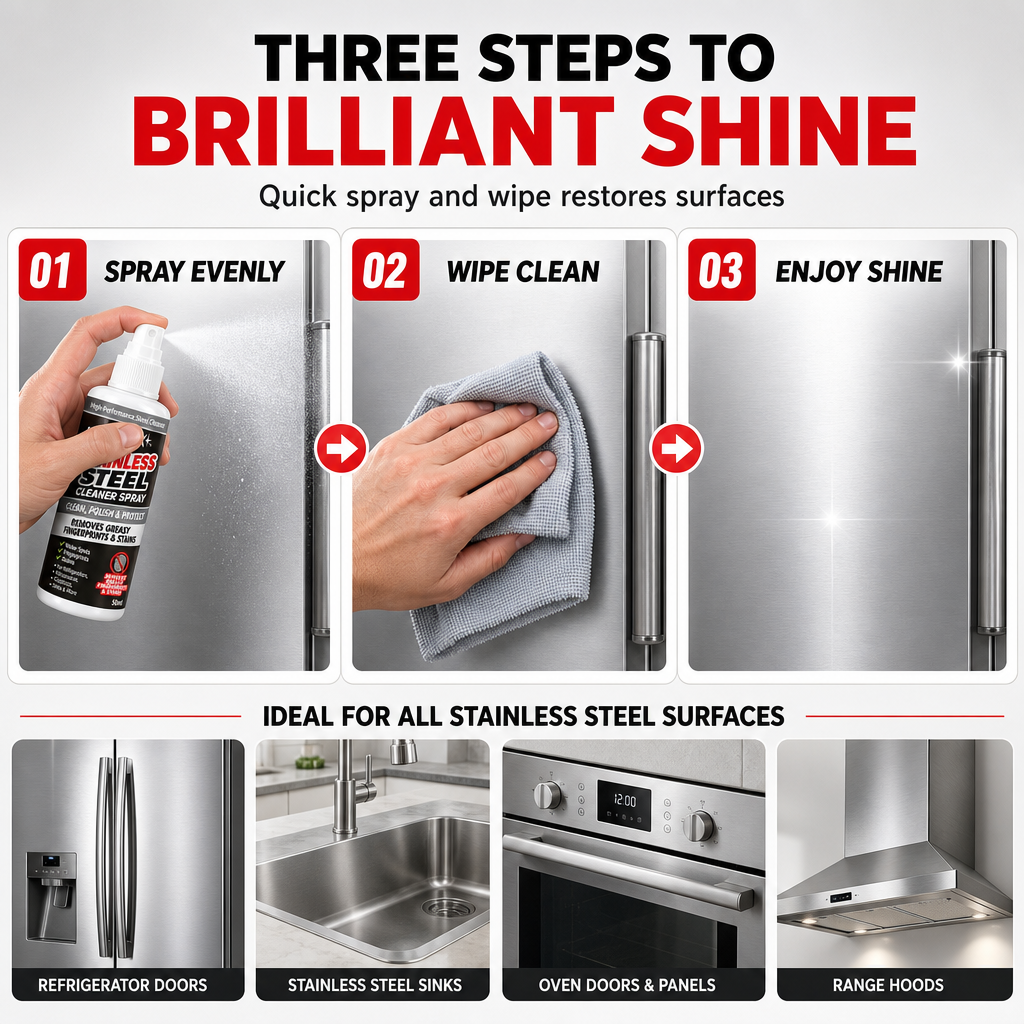 Multifunctional Stainless Steel Cleaner & Polish Spray