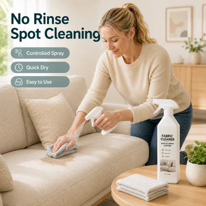 🧼 Waterless Fabric & Upholstery Cleaner Spray – Quick-Dry Stain & Dirt Cleaning Solution
