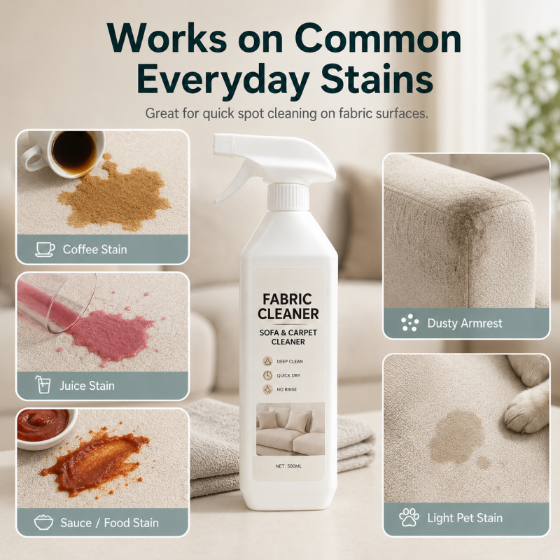 🧼 Waterless Fabric & Upholstery Cleaner Spray – Quick-Dry Stain & Dirt Cleaning Solution