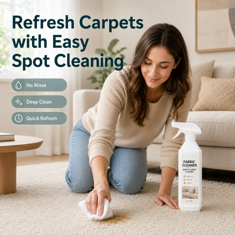 🧼 Waterless Fabric & Upholstery Cleaner Spray – Quick-Dry Stain & Dirt Cleaning Solution