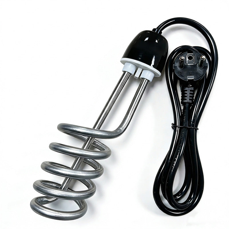 ♨️50% OFF NOW! Stainless Steel Spiral Immersion Water Heater, Portable 220V Bucket Water Heating Rod with Auto Temperature Control, EU Plug Quick Heating Submersible Water Heater for Home
