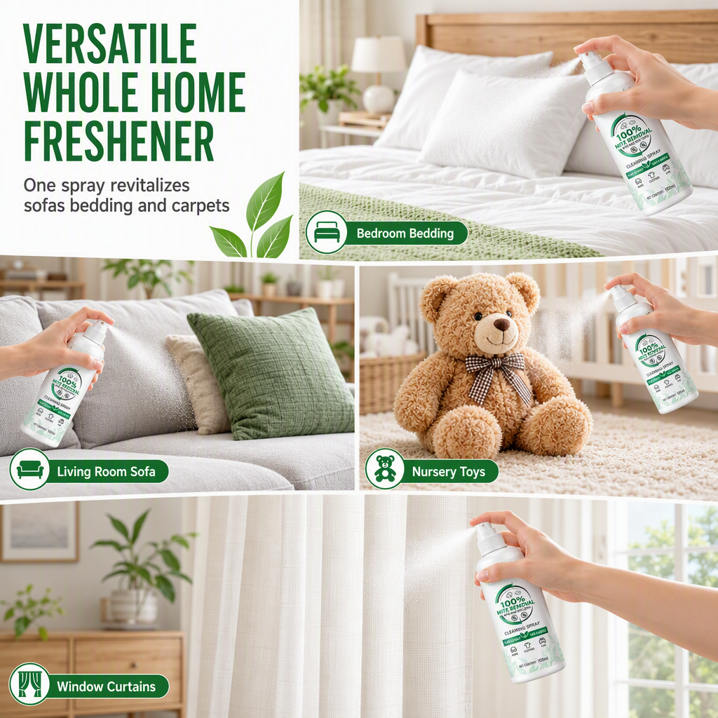 💕Buy 1 Get 1 Free🎁🛏️Plant Extract Fabric Dust Mite Removal Spray