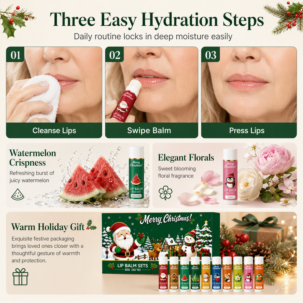 🎄Christmas Moisturizing Lip Balm Set