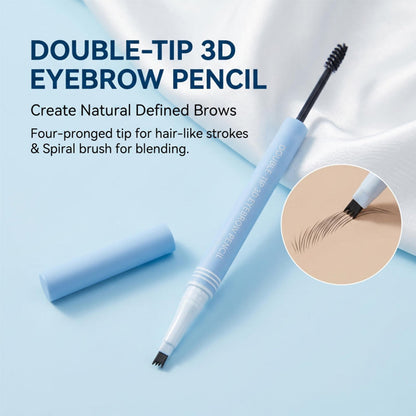 Double-Head Eyebrow Pencil for Defined Hair Strokes