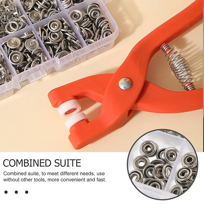 Sew-Free Snap Button Fastener Kit