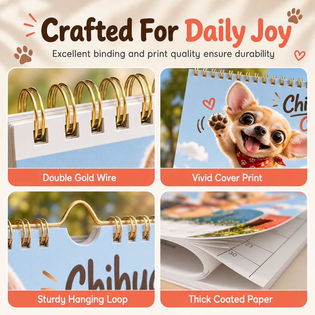 🎄🎁Christmas Sale 🐕Chihuahua 12 Month Wall Calendar