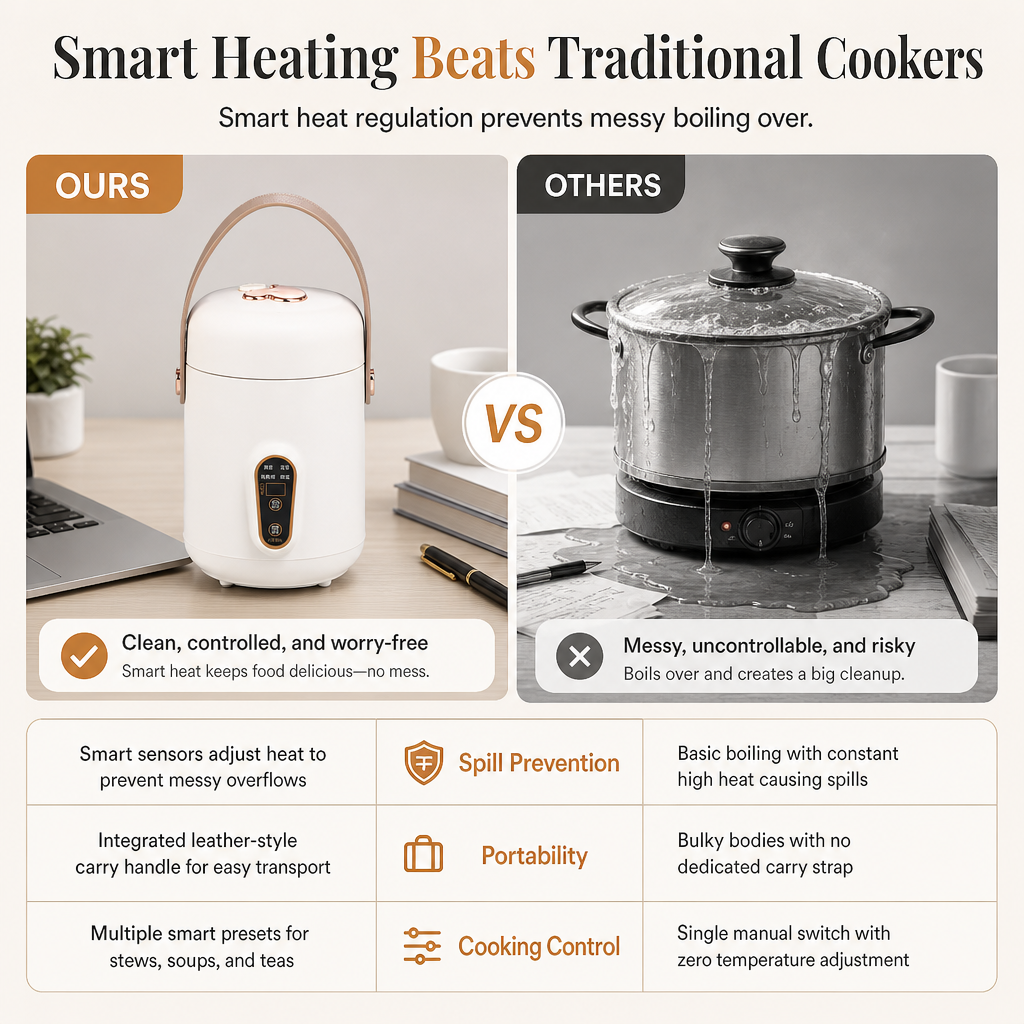 Portable Mini Electric Multi-Function Cooking Pot