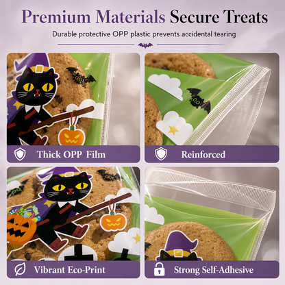 Halloween Self Adhesive Treat Bags for Cookies Packaging