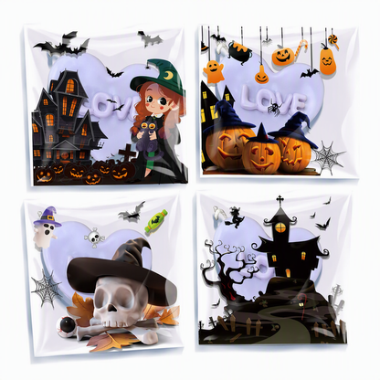 Halloween Self Adhesive Treat Bags for Cookies Packaging