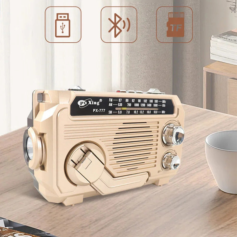 ⏰Hot Sale 50% OFF🎉Multi-function Hand Crank Portable Radio with Flashlight