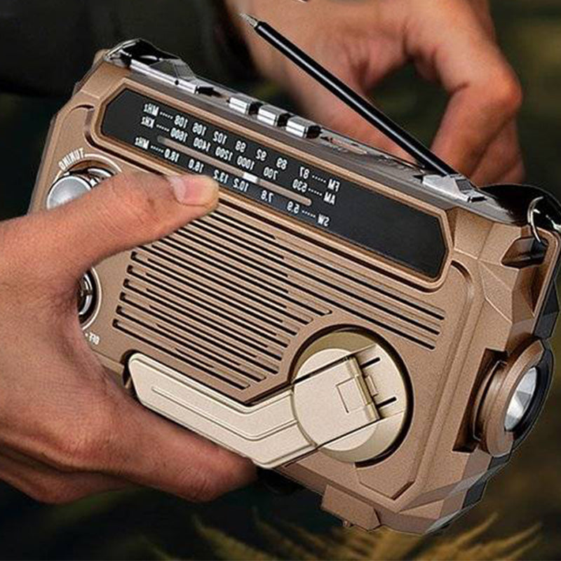 ⏰Hot Sale 50% OFF🎉Multi-function Hand Crank Portable Radio with Flashlight