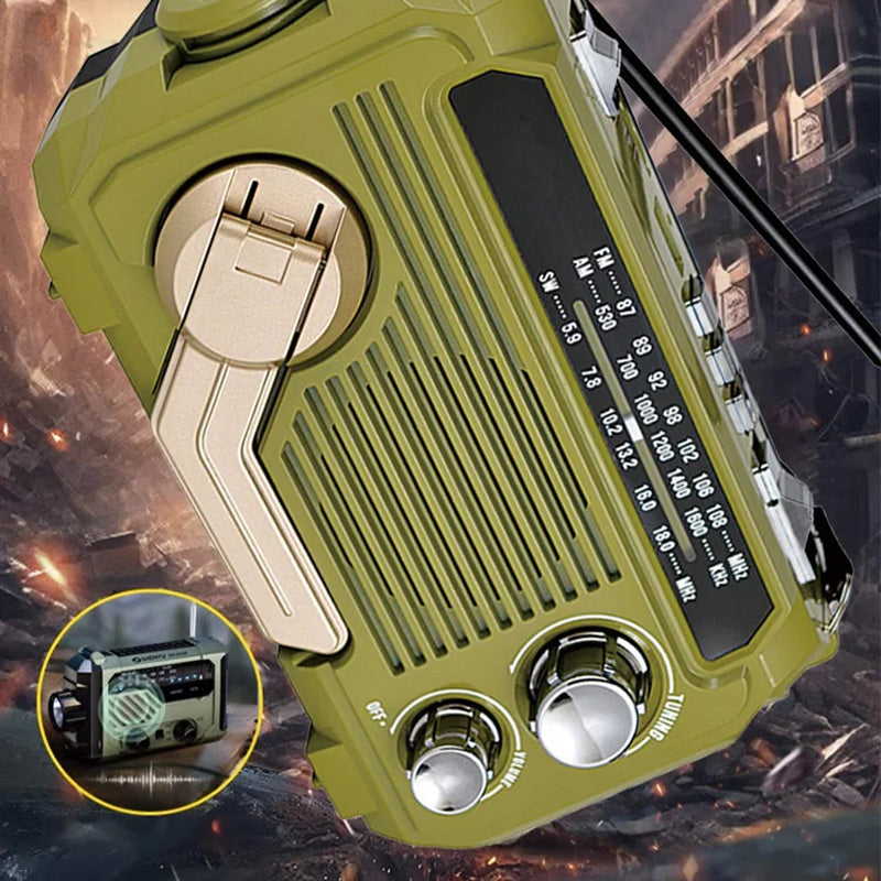 ⏰Hot Sale 50% OFF🎉Multi-function Hand Crank Portable Radio with Flashlight