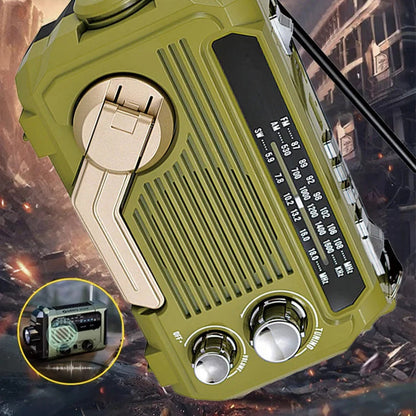⏰Hot Sale 50% OFF🎉Multi-function Hand Crank Portable Radio with Flashlight