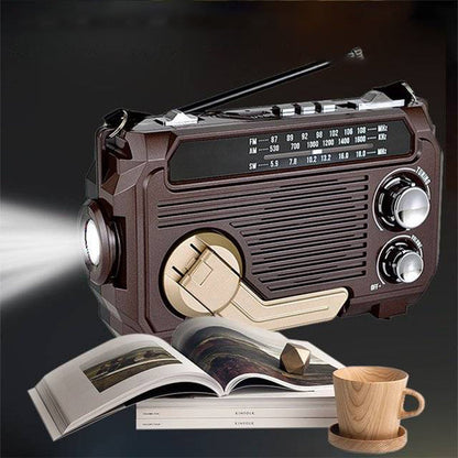 ⏰Hot Sale 50% OFF🎉Multi-function Hand Crank Portable Radio with Flashlight