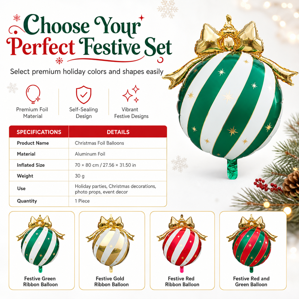 Christmas Bow Balloon Decoration