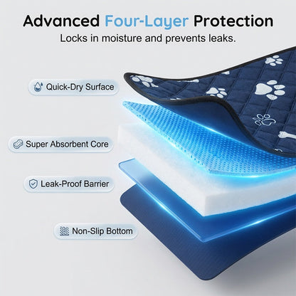 4-Layer Washable & Reusable Pet Pee Pad