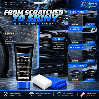 ⏳LAST DAY SALE £7.99✨🚗Premium Car Scratch Removal Polish Wax