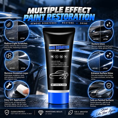 ⏳LAST DAY SALE £7.99✨🚗Premium Car Scratch Removal Polish Wax