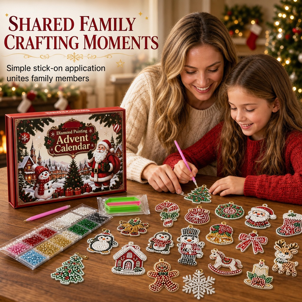 ⏳Limited-time 50% off⏰24-Day Christmas Countdown Ornament DIY Kit🎄🎅📅