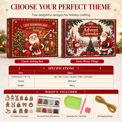 ⏳Limited-time 50% off⏰24-Day Christmas Countdown Ornament DIY Kit🎄🎅📅