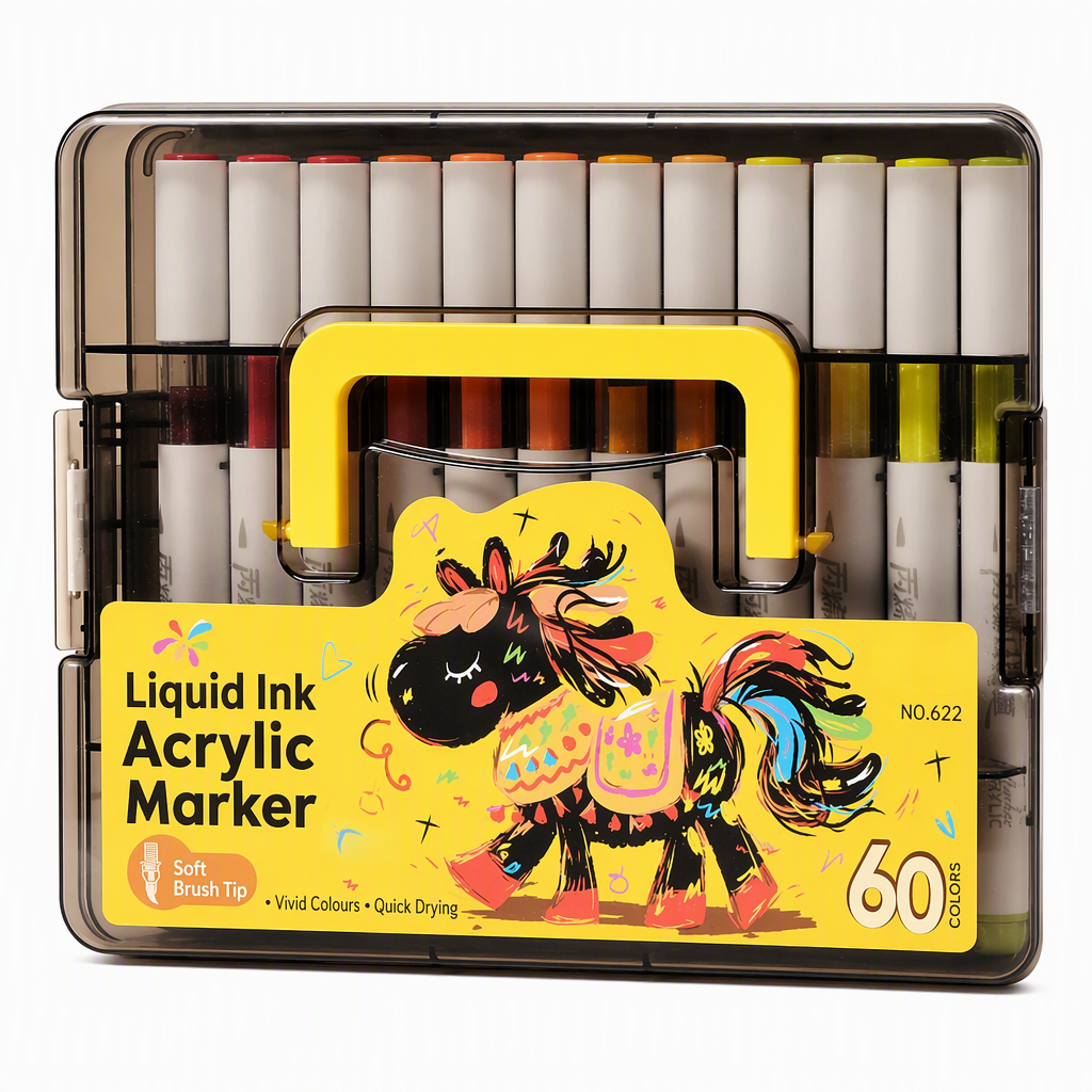 🎨✨ Soft Brush Tip Acrylic Markers – Vibrant Colors for Creative Projects