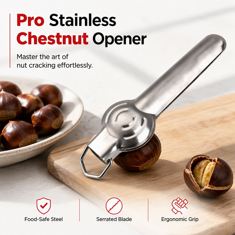 Buy 1 Get 1 Free! 🔥 Peel chestnuts in an instant! Stainless steel lever-action nutcracker