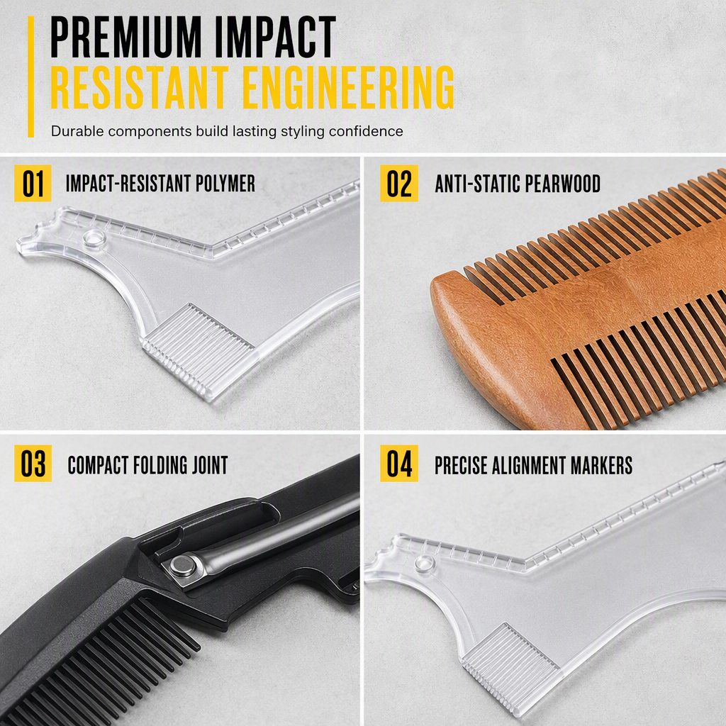 ⏳Time-Limited Special⏰Easy-to-Use Beard Shaping Template🧔🪒