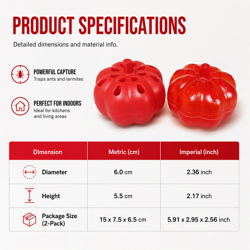 ⏳Limited-time 50% off⏰Pumpkin Shaped Indoor Fruit Fly Trap (2Pcs/Pack)🍅🪰