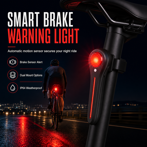 ⏳🔥LIMITED-TIME 50% OFF! ⏰⚡ Rechargeable Bicycle Brake Taillight – Smart Brake Alert, Weatherproof, Easy Install 🚴✨
