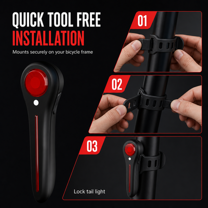 ⏳🔥LIMITED-TIME 50% OFF! ⏰⚡ Rechargeable Bicycle Brake Taillight – Smart Brake Alert, Weatherproof, Easy Install 🚴✨