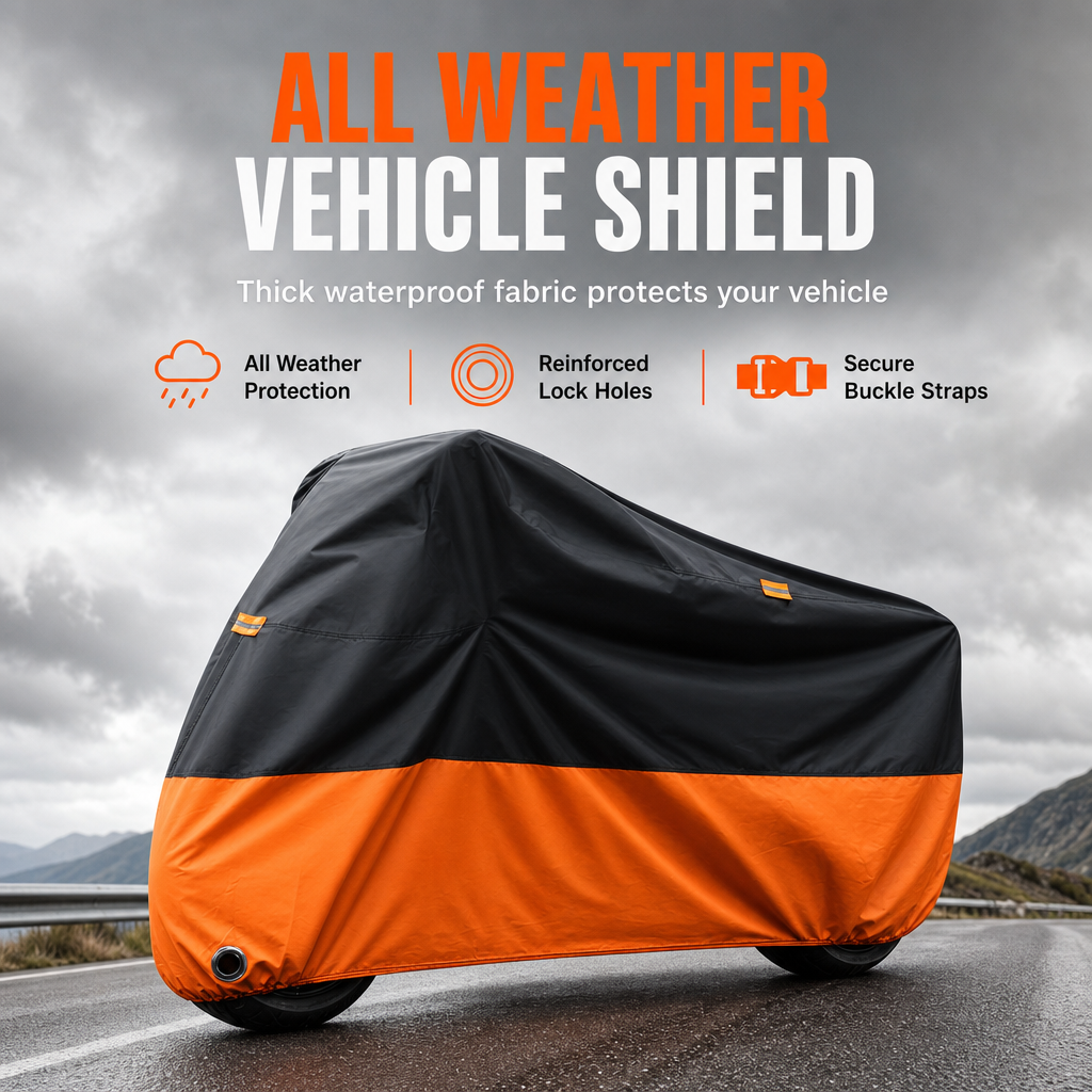 ⏳ Limited-Time Offer: 49% Off ⏰ Waterproof Motorcycle Cover with Lock Hole