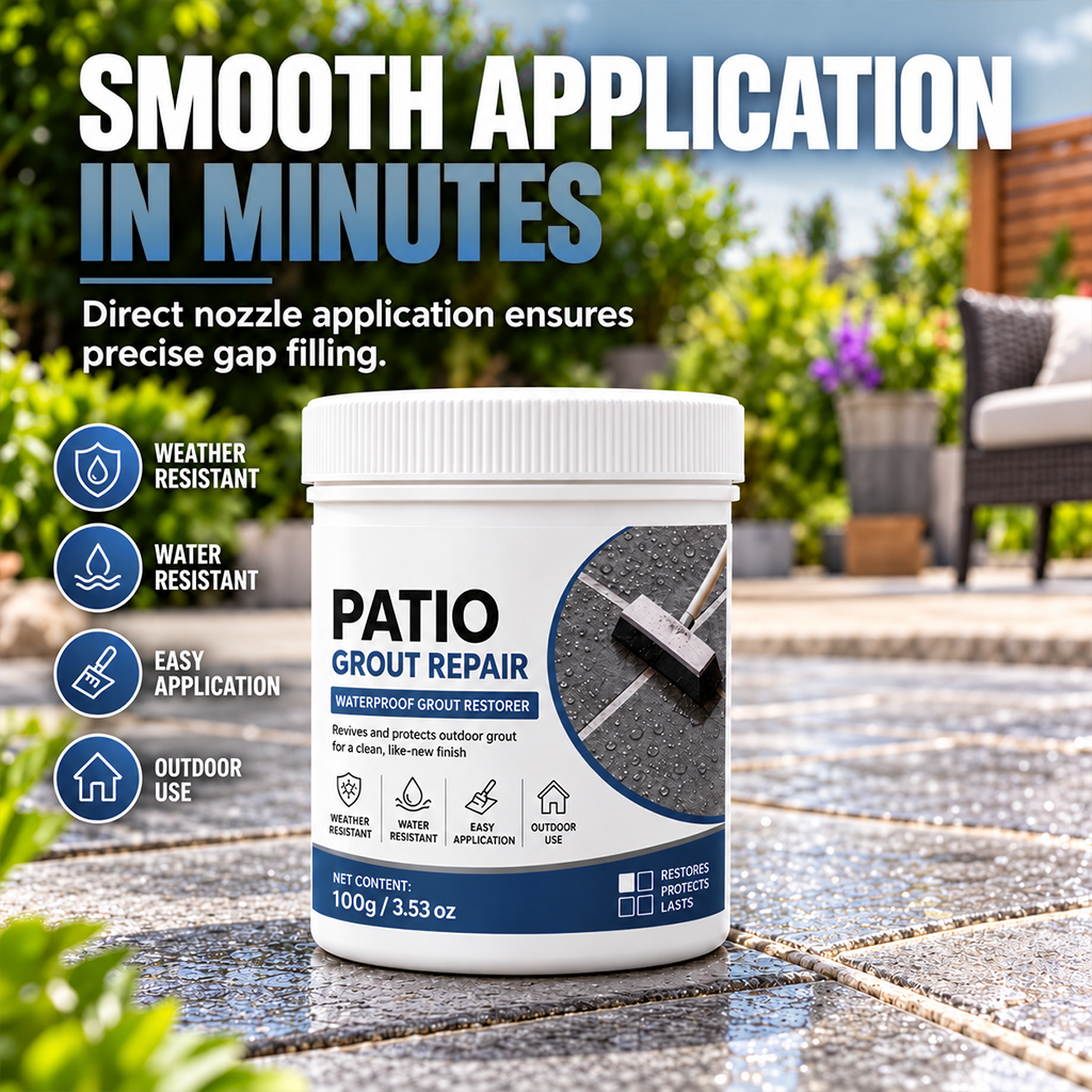 🥳2026 HOT SALE🥳💞50K+ SOLD! 🧱☔ 50% OFF! Water-Based Tile Grout – weather-resistant, quick-drying, fills patio & walkway joints. Stops weeds & cracks, keeps outdoor tiles sealed! 🛡️✅