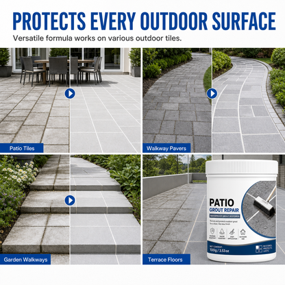 🥳2026 HOT SALE🥳💞50K+ SOLD! 🧱☔ 50% OFF! Water-Based Tile Grout – weather-resistant, quick-drying, fills patio & walkway joints. Stops weeds & cracks, keeps outdoor tiles sealed! 🛡️✅