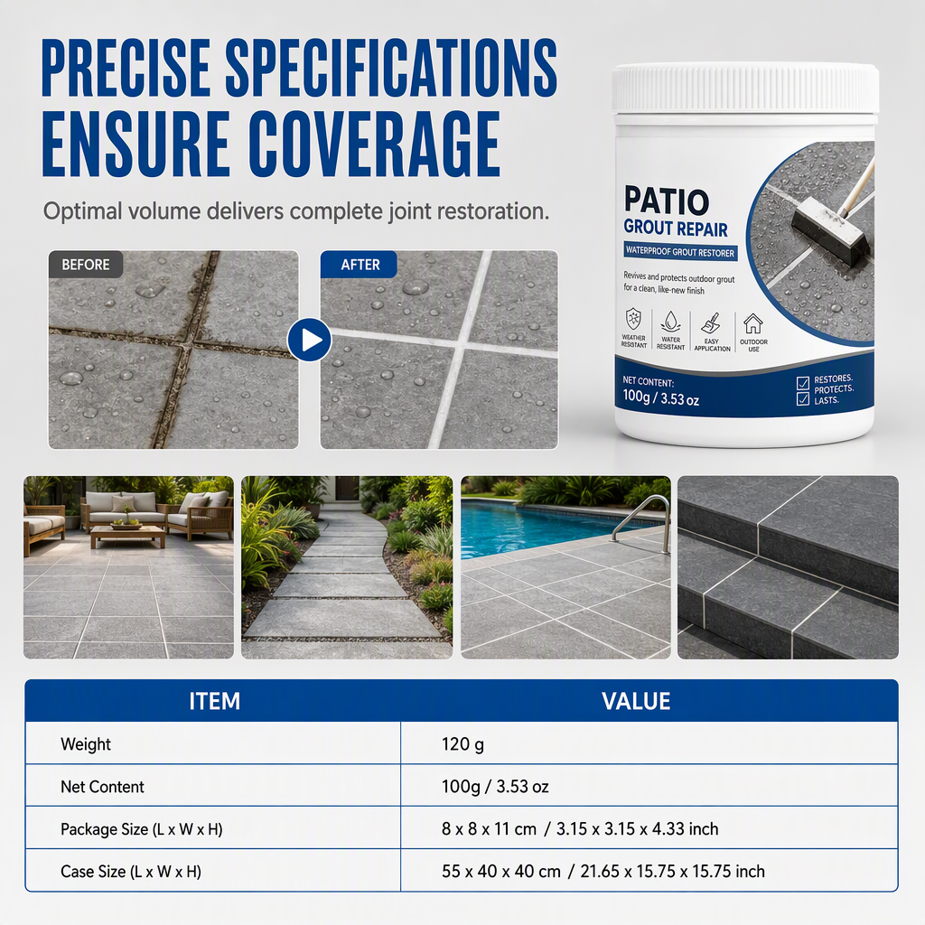 🥳2026 HOT SALE🥳💞50K+ SOLD! 🧱☔ 50% OFF! Water-Based Tile Grout – weather-resistant, quick-drying, fills patio & walkway joints. Stops weeds & cracks, keeps outdoor tiles sealed! 🛡️✅