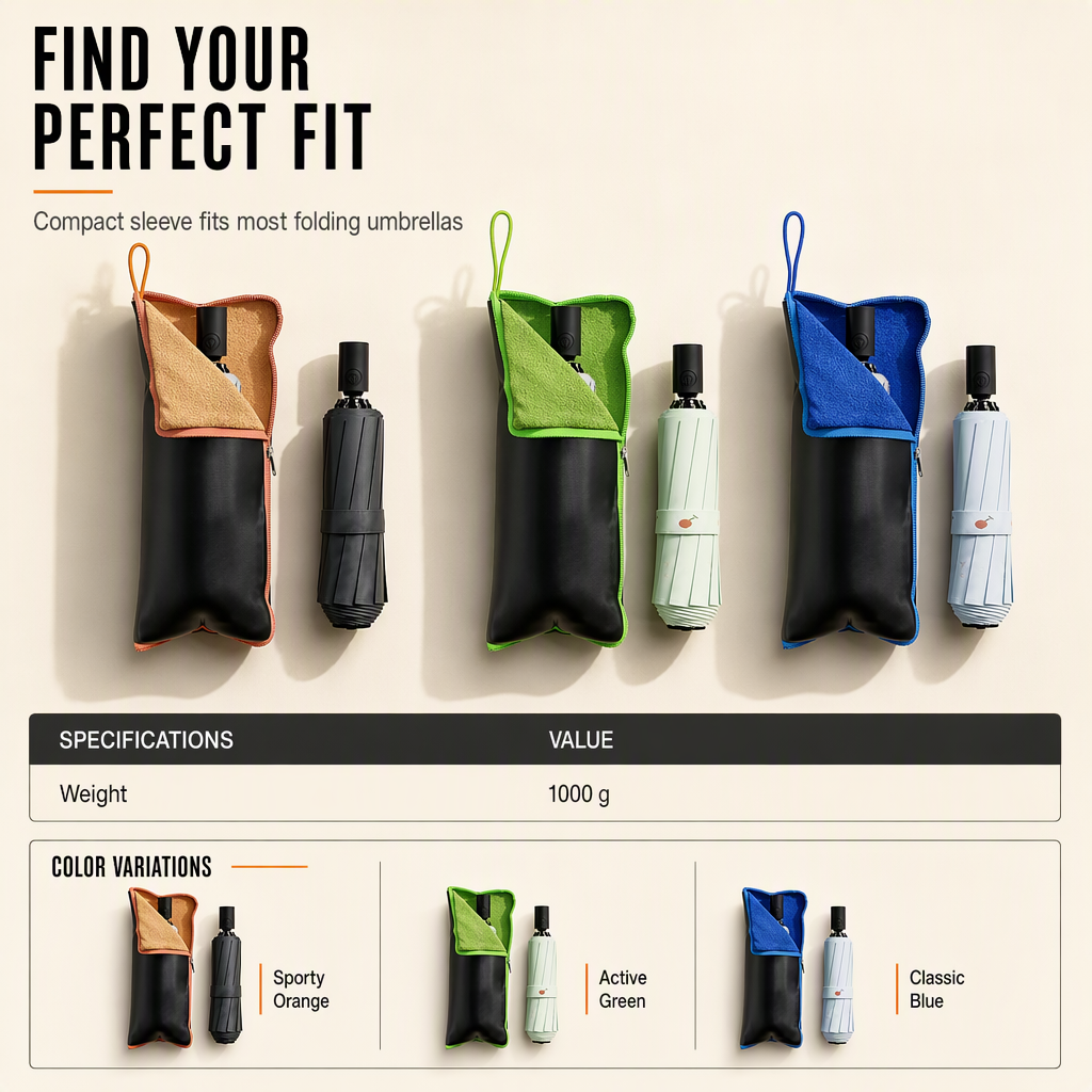 ☔ Absorbent Folding Umbrella Storage Sleeve