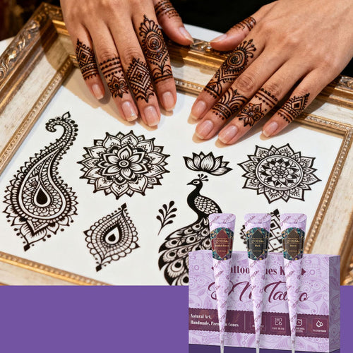 Complete 3-Color Henna Tattoo Kit