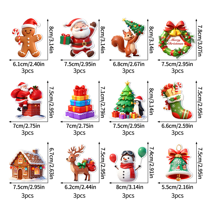 🎄Christmas Sale!! 💞50K+ SOLD! 🎄✨ 50% OFF! LED Christmas Light-Up Wall Decals – built-in LED, pre-installed batteries, 12/24/36pcs. Peel & stick festive glow for walls & windows! 🎅💡