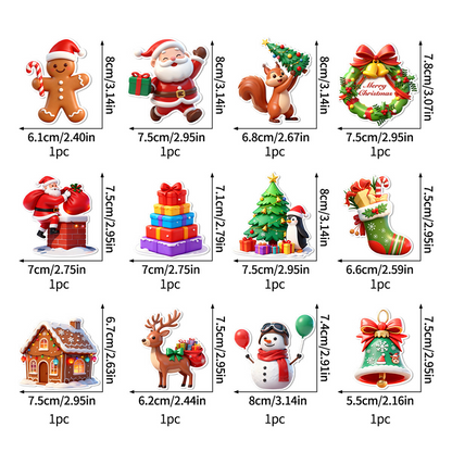 🎄Christmas Sale!! 💞50K+ SOLD! 🎄✨ 50% OFF! LED Christmas Light-Up Wall Decals – built-in LED, pre-installed batteries, 12/24/36pcs. Peel & stick festive glow for walls & windows! 🎅💡