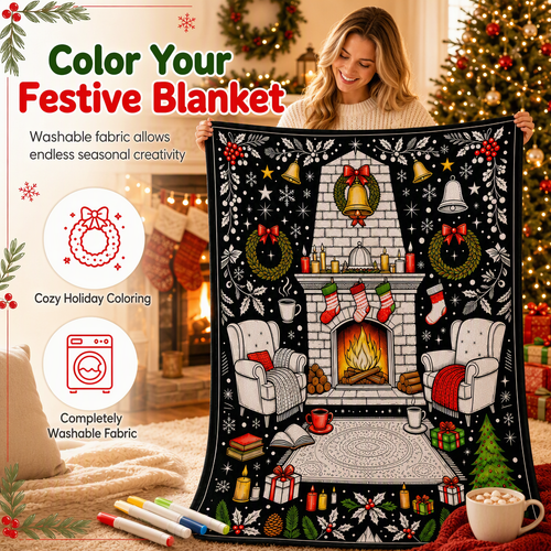 DIY Christmas Coloring Blanket